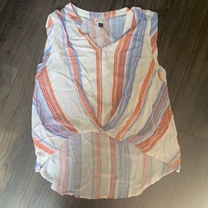 Striped sleeveless shirt